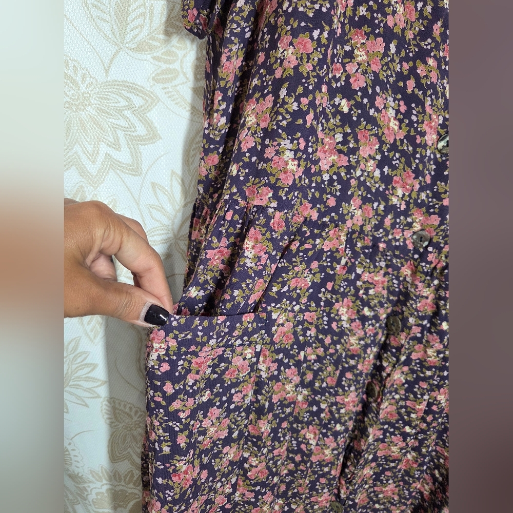 Floral Print Women's Dress - Picture 5 of 6